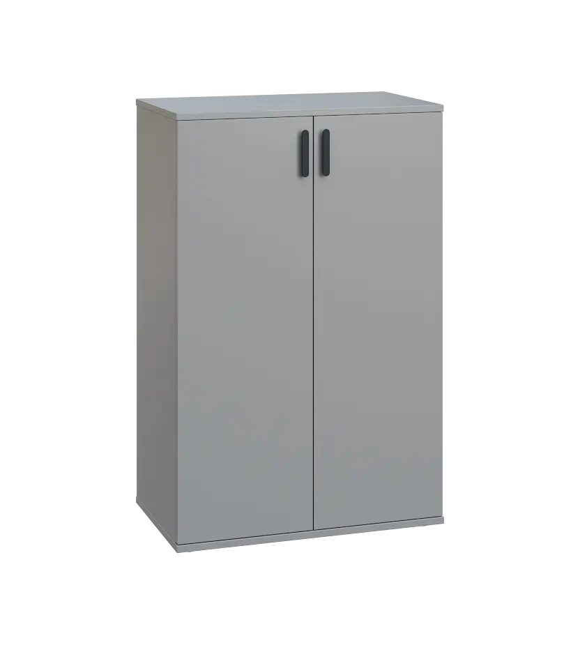 LN 3 - 7D kancelářská skříň, 2-dveřová, 1107x720x400, šedá